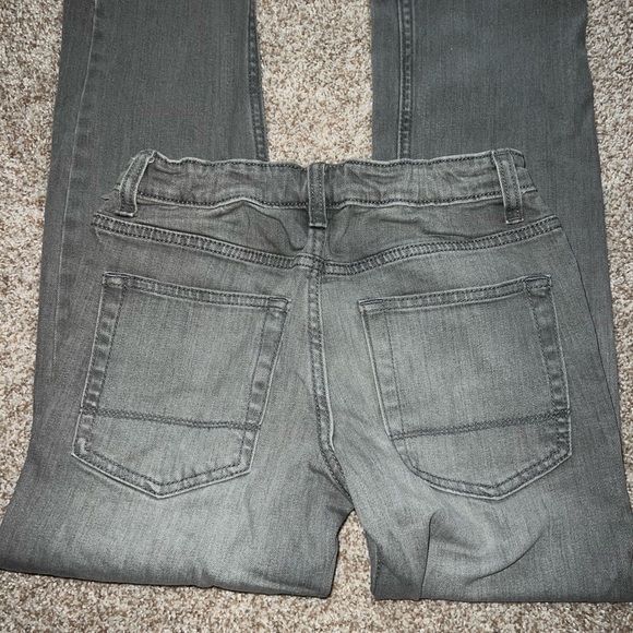 cat and jack boys size 10 distressed straigjt recto gray jeans like new - Picture 3 of 3